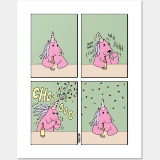 Unicorn Sneeze Posters and Art